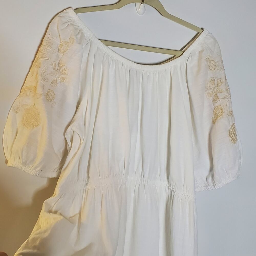Knox Rose Off the shoulder white tiered midi dress Size XL Great condition - Picture 13 of 15